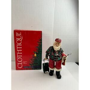 Possible Dreams Clothtique “Hawaii or Bust” Santa Figurine w/ Camera & Suitcase